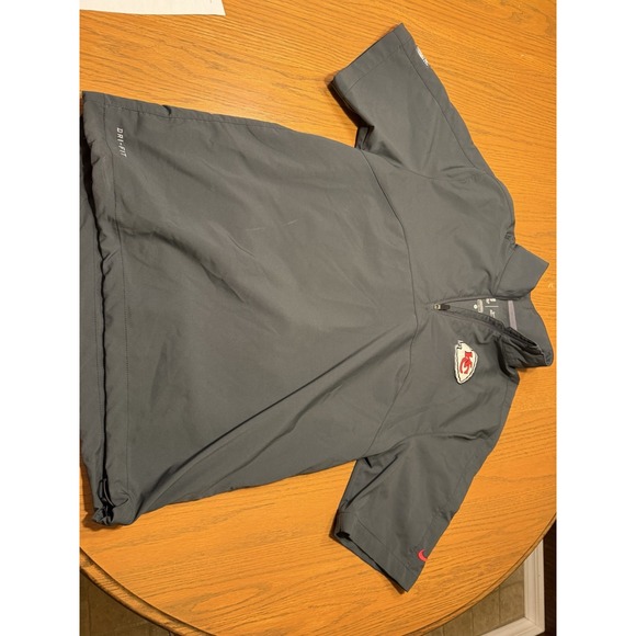 Nike Tops - Nike Kansas City Chiefs NFL 1/4 zip Short Sleeve Pullover Size Small